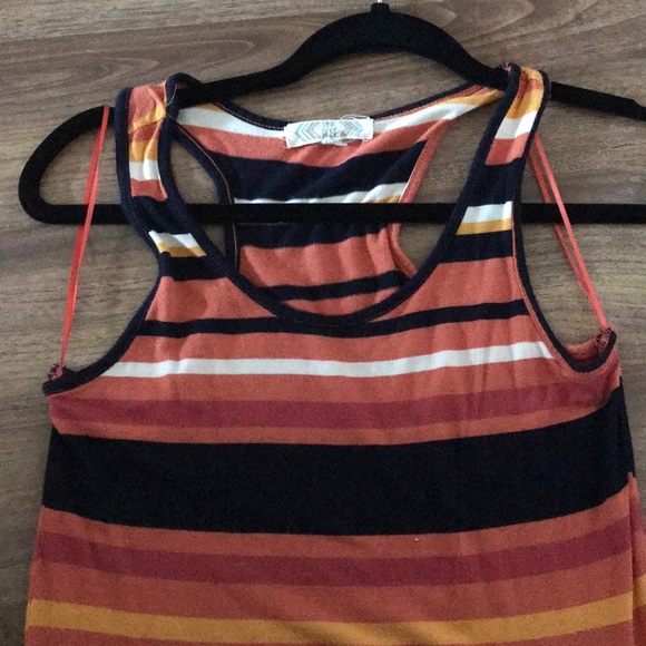 Pink rose - cotton stripes maxi - Picture 2 of 2